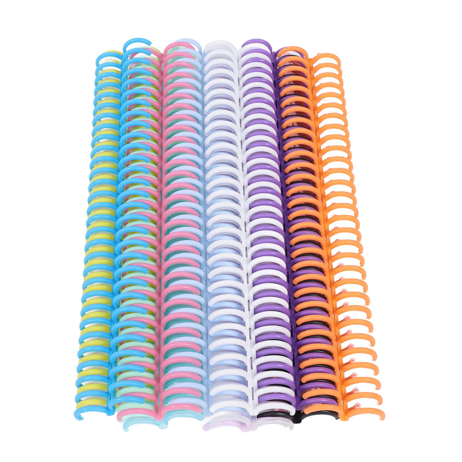Peignes de reliure en plastique PP 19 mm x 30 mm, lot de 14, 14 couleurs, capacité 150 feuilles pour papier A4 et B5, avec calendrier de bureau pour ordinateur portable