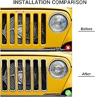 Vista 2 de Insertos de parrilla delantera para Jeep Wrangler TJ 1997-2006 (cromado)