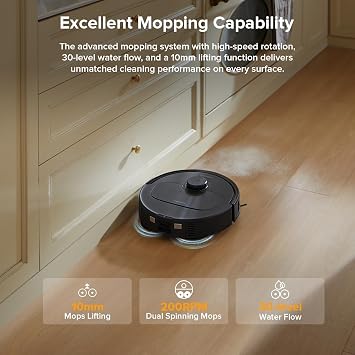 roborock QV 35A Robot Vacuum and Mop with Zero-Tangling Side Brushes