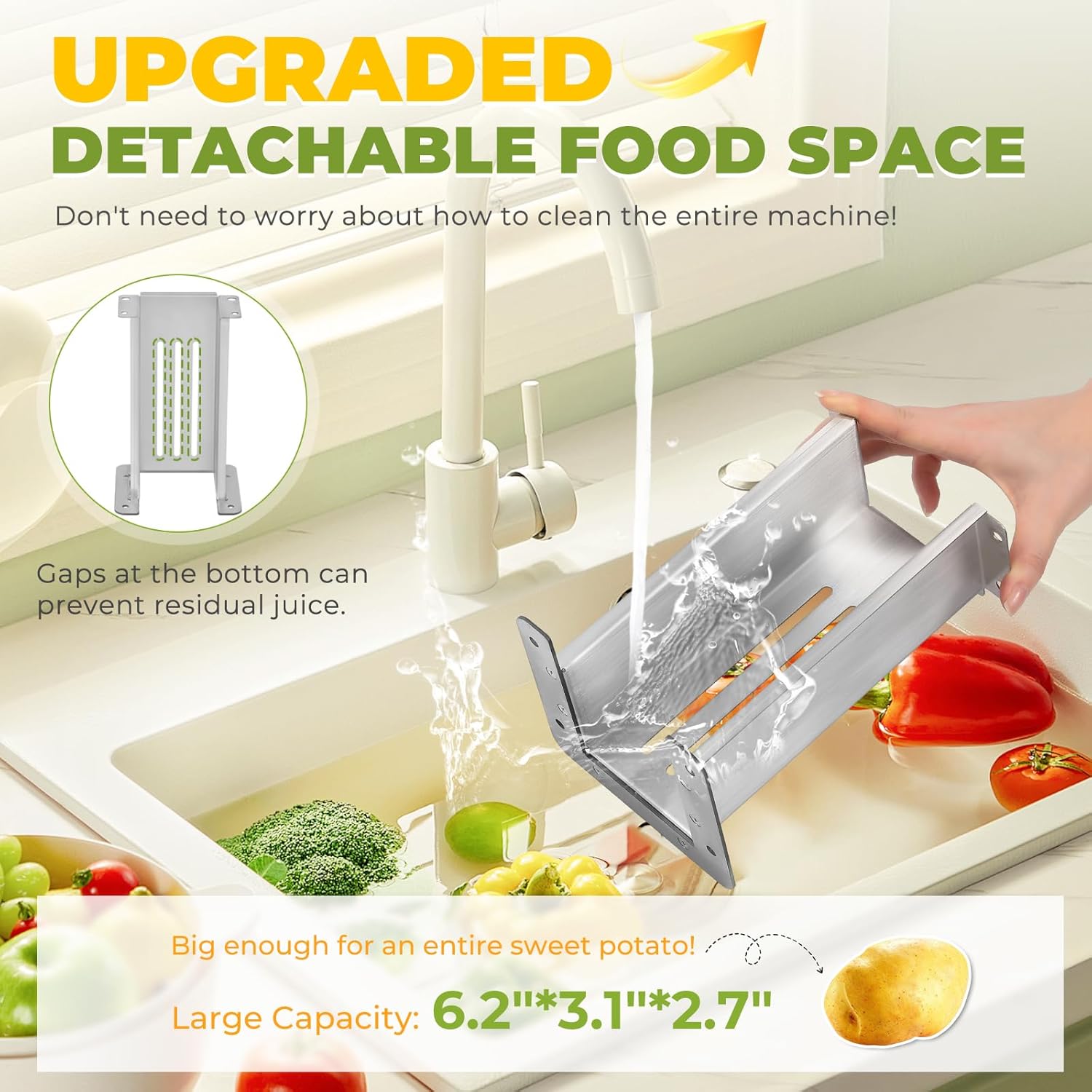 Upgraded French Fry Cutter with 5 Blades Electric Potato Cutters Professional Automatic French Fries Maker Cutter for Commercial, Household Stainless Steel for Potatoes, Cucumbers, Apples