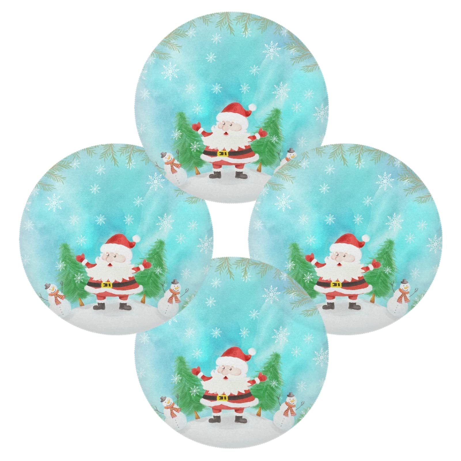 Lot de 6 Sets de Table de Noël, PVC avec Flocons de Neige Sets de Table, Lavables Antidérapants et Résistants à la Chaleur, Set de Table en Vinyle po | Leroy Merlin