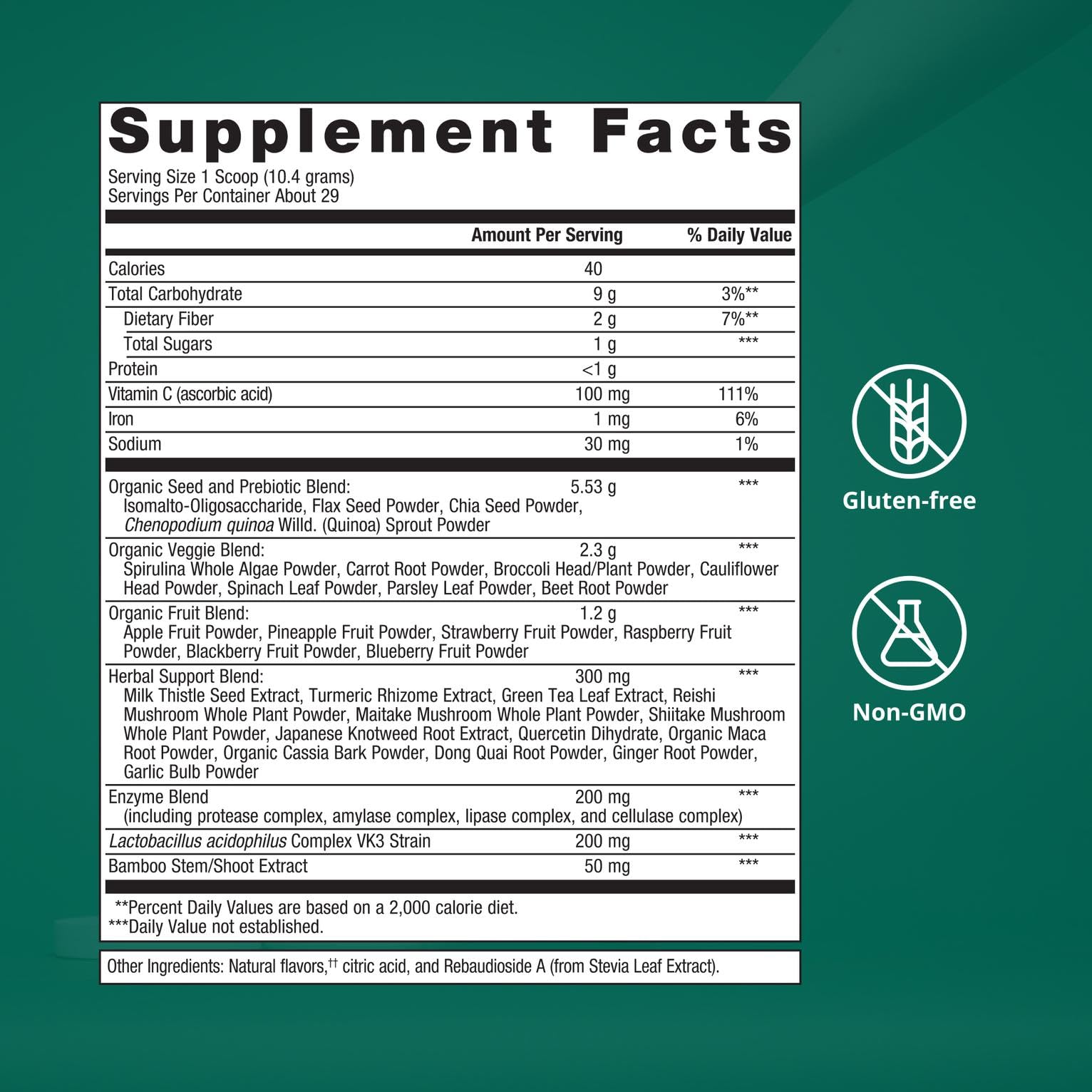 Metagenics PhytoMulti Superfoods Greens Powder, Tropical Fruit, 10.58 oz — Amazon image 5