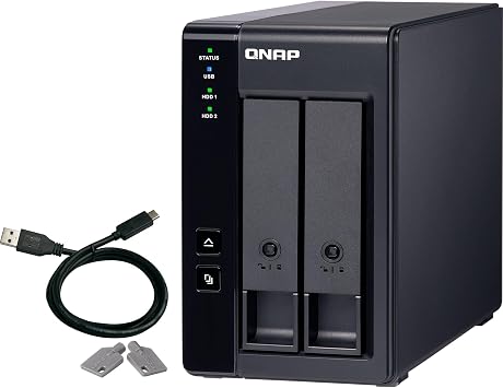 QNAP TR-002 2 Bay Desktop NAS Expansion - Optional Use as a Direct-Attached Storage Device
