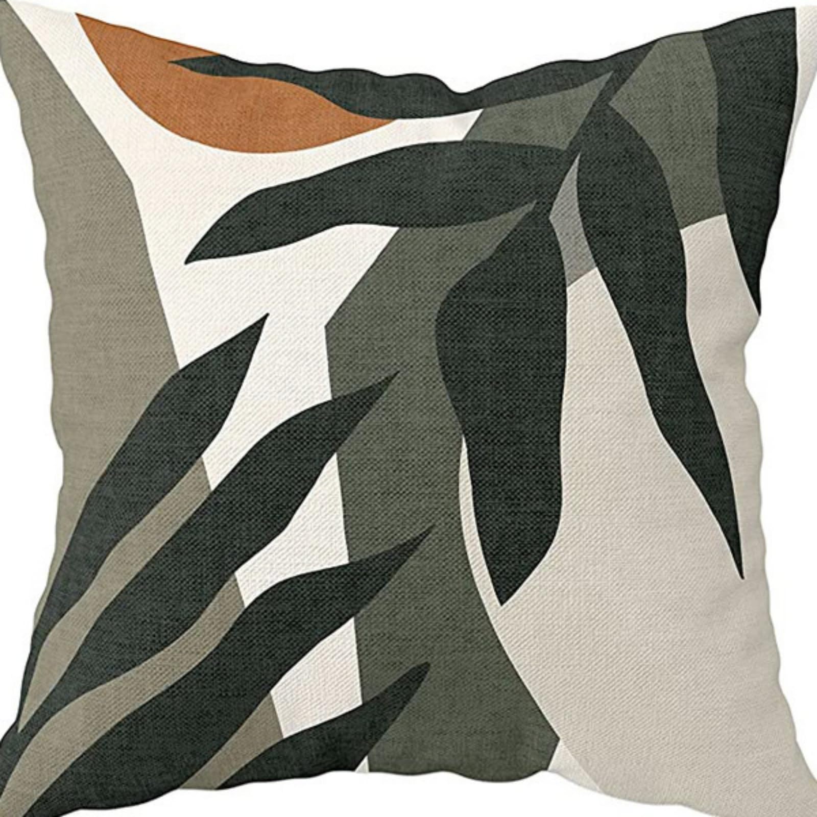 Cushion Covers 60cm x 60cm Dark Green Large cushions with covers included - Linen Square Decorative Throw Pillowcases with Invisible Zipper, for Livingroom Sofa Bedroom