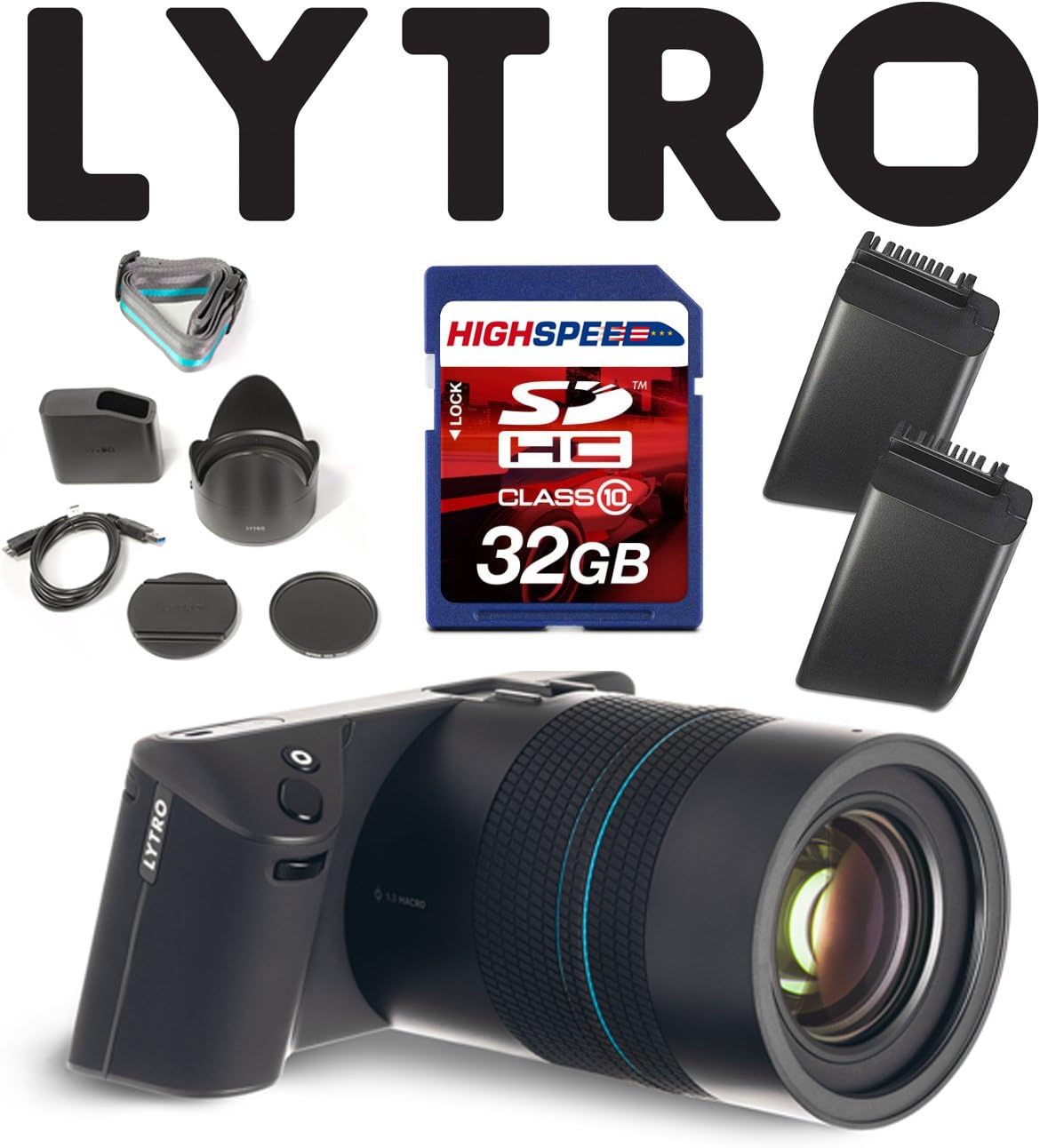 Lytro Illum Light Field Digital Camera Bundle w/ 32GB, Lytro Battery
