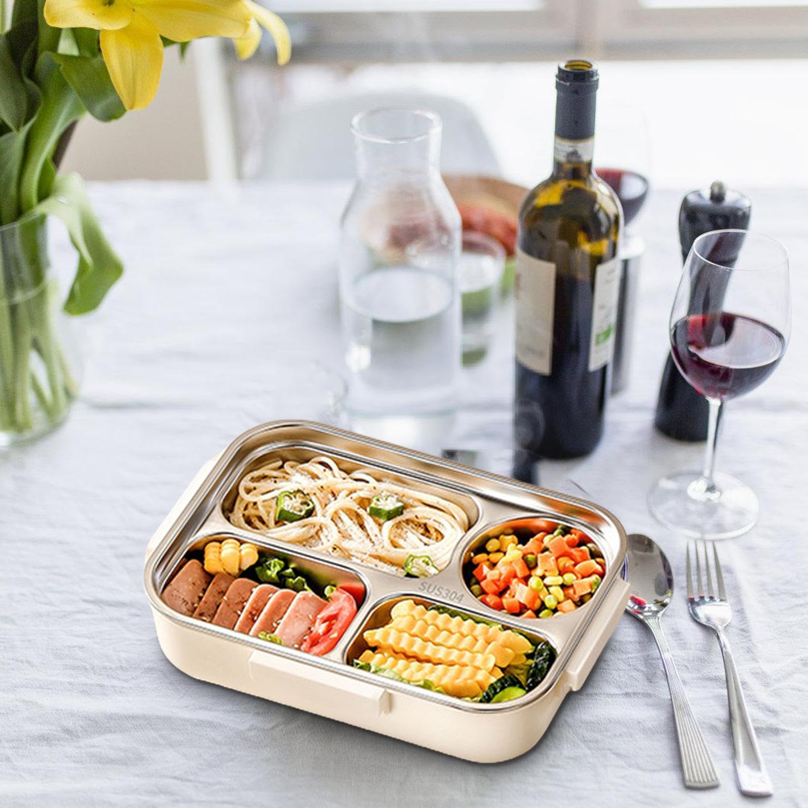 Isolierte Lunchbox für die Arbeit – heiße und kalte Lunchbox | Outdoor-Camping, Mahlzeitenbehälter für Picknick, Schule, Reisen, große Kapazität für Lebensmittel