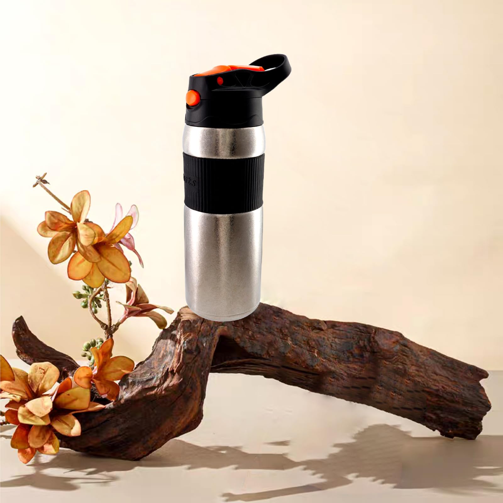 RISON-Titanium Borraccia termica in titanio, 420 ml, per esterni, campeggio, campeggio, a doppia parete, leggera, con cannuccia, per sport, ciclismo, escursionismo, picnic, arrampicata
