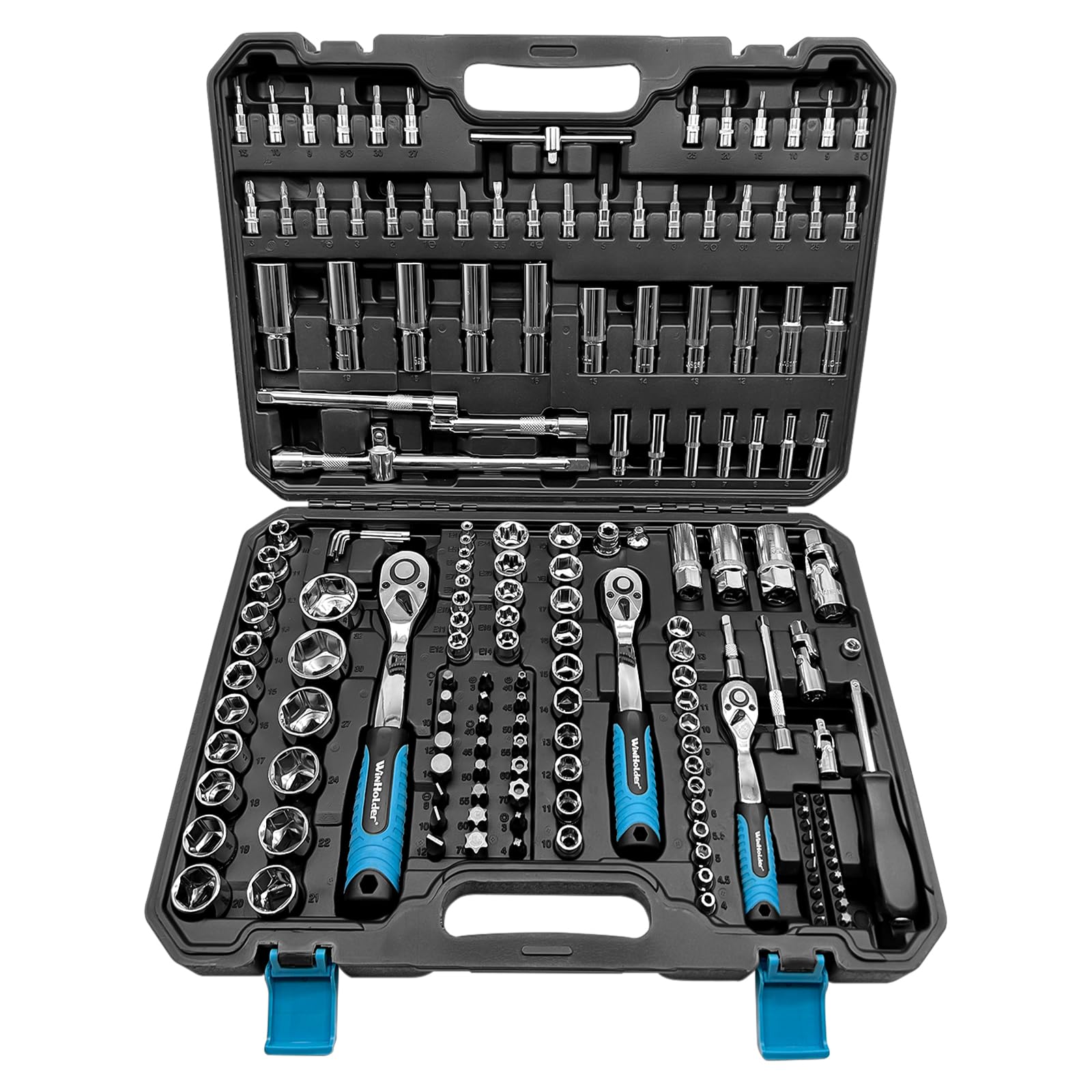 WinHolder Ratchet Wrench Socket Set DIY Tools, Bits, with Case (172PCS)