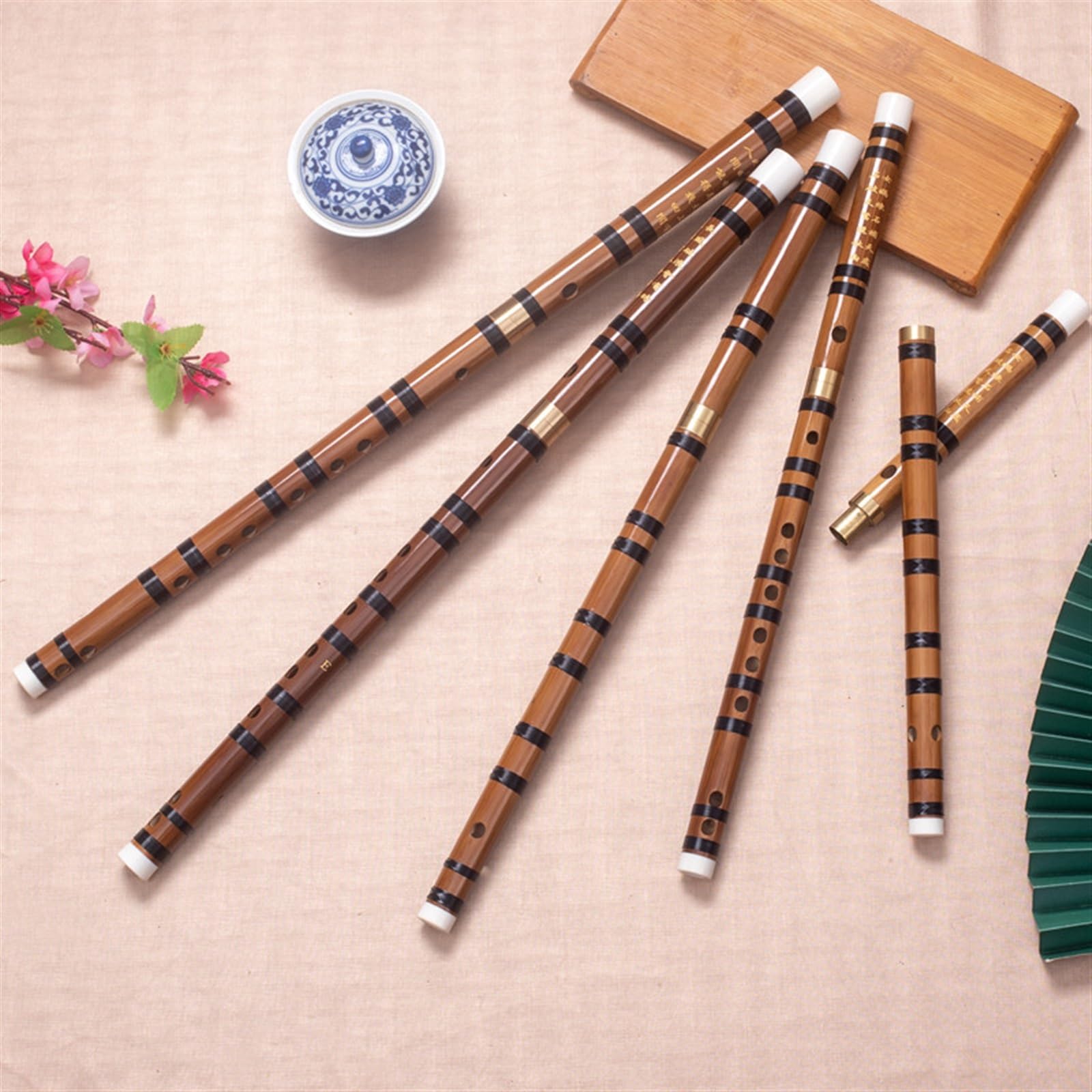 竹笛2set Amazon | 竹笛セット 初心者向けの上級二段笛、竹笛、横笛 (Color : C