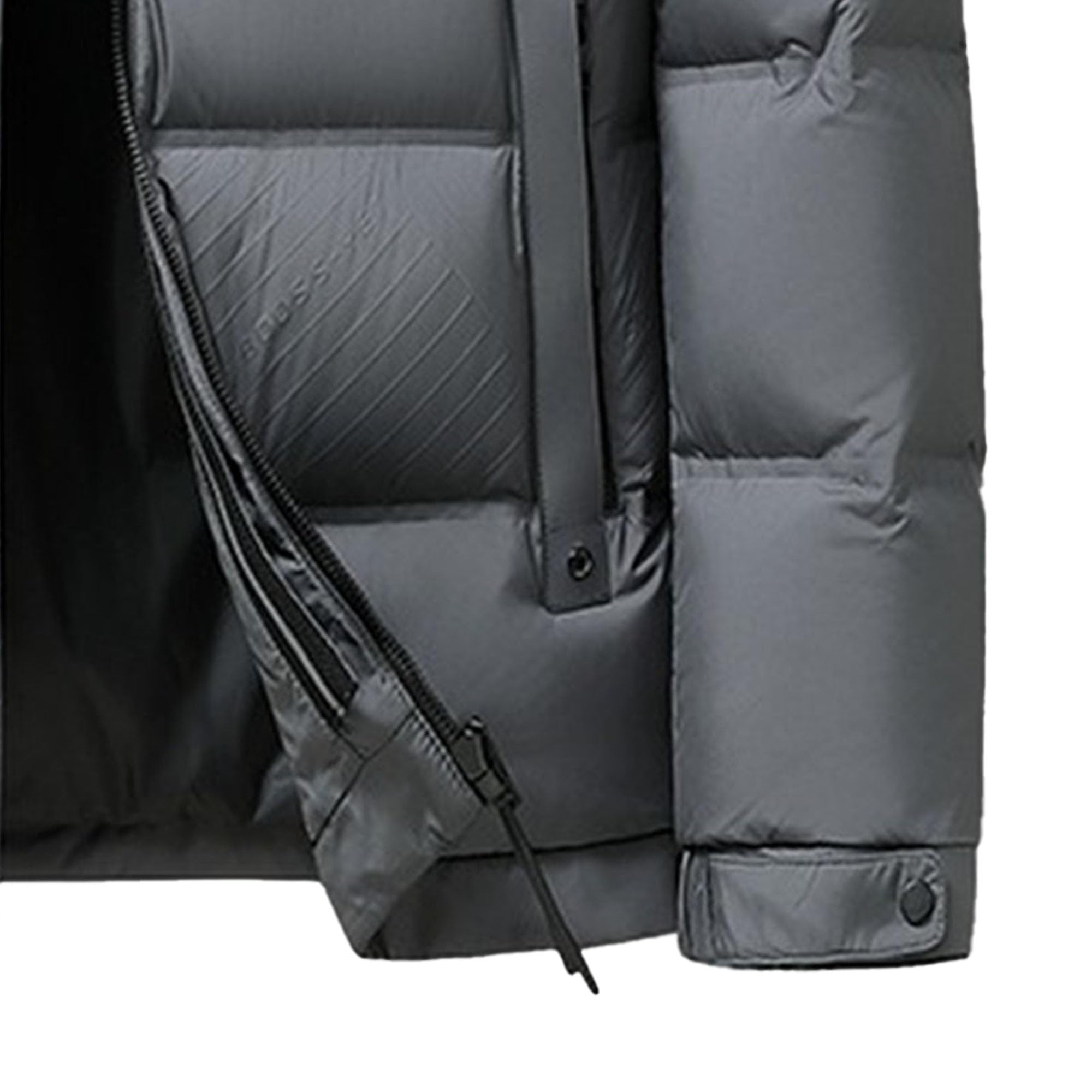 Doudoune courte à col montant pour homme - Décontractée - Chaude - Épaisse - Hiver - Fermeture éclair - Manteau d'affaires en duvet