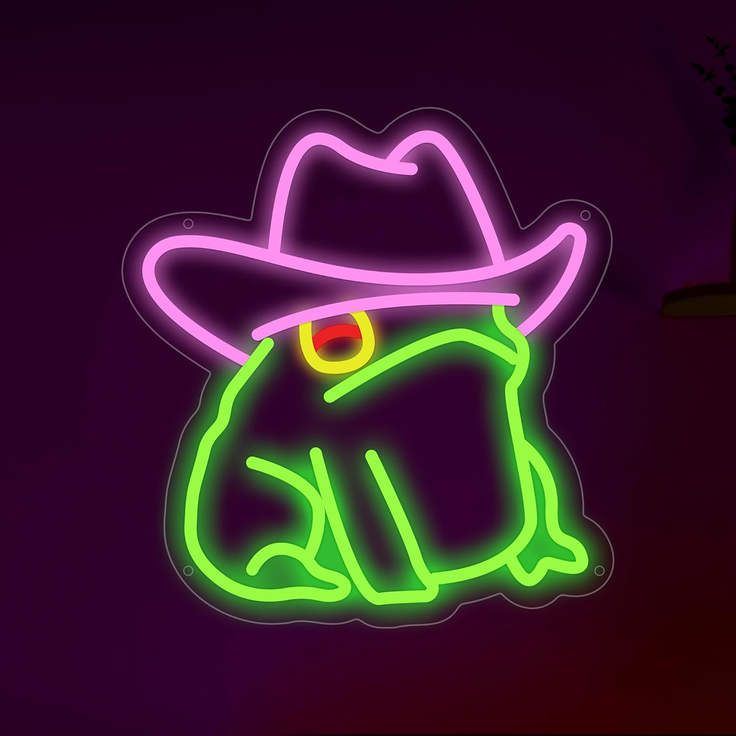 Cowboy Frog Neon Sign, Cowboy Toad Led Signs for Wall Decor, Dimmable Neon Light Sign for Bedroom, Game Room, Kids Room, Bar Decoration, USB Powered Light Up Signs for Party Decor - Image 8
