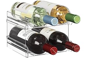 Lifewit Stackable Plastic Wine Rack: Keep Bottles Organized