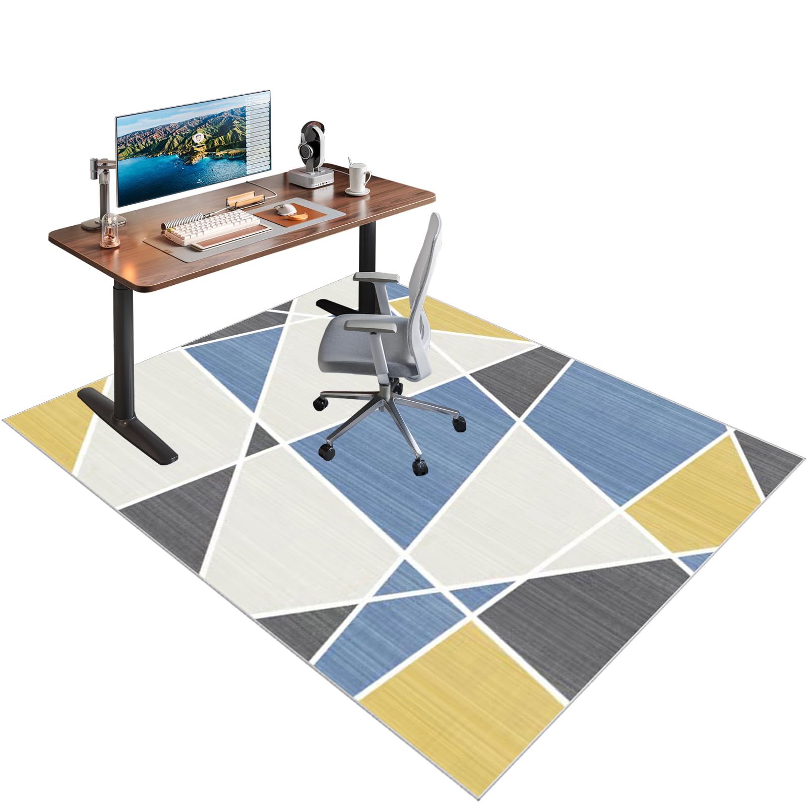 Xiaputcr Floor Mat for Office Chair Office Chair Mat for Hardwood Floor Non Slip Gaming Computer Chair Mat Multi-Purpose Floor Protectors for Rolling Chairs Carpet Protections Chair Mats 70 x 100 cm