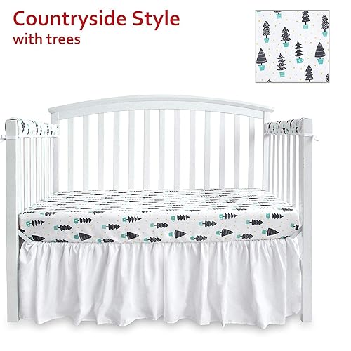 Vista 39 de Black Star - Sábana de cuna para bebé, microfibra suave y sedosa, sábana bajera ajustable de 52 x 28 pulgadas para colchón de cuna