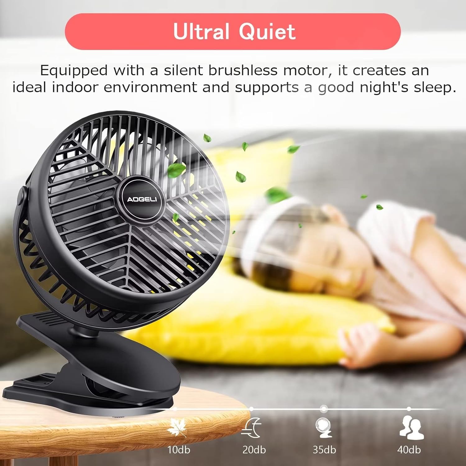 Ventilador Con Clip 6 En 1 Recargable - Batería 10.000 MAh, 5 Velocidades, Luz COB Y Powerbank, Ideal Para Exteriores, Senderismo O Trabajo En Verano