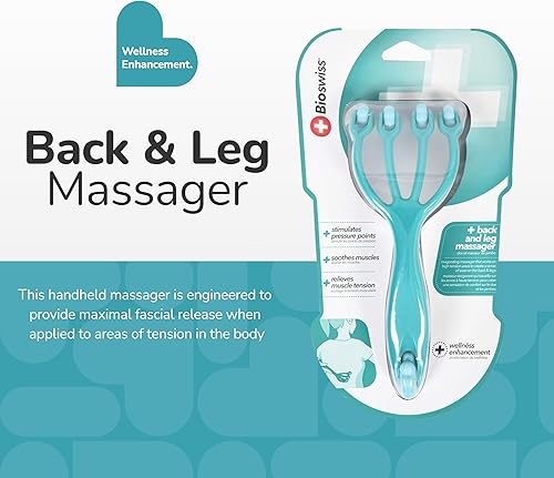 Miniatura 9 de BioSwiss Masajeadores de mano de tejido profundo de espalda herramientas de masaje manual de cuello y espalda palma de mano de cuerpo completo