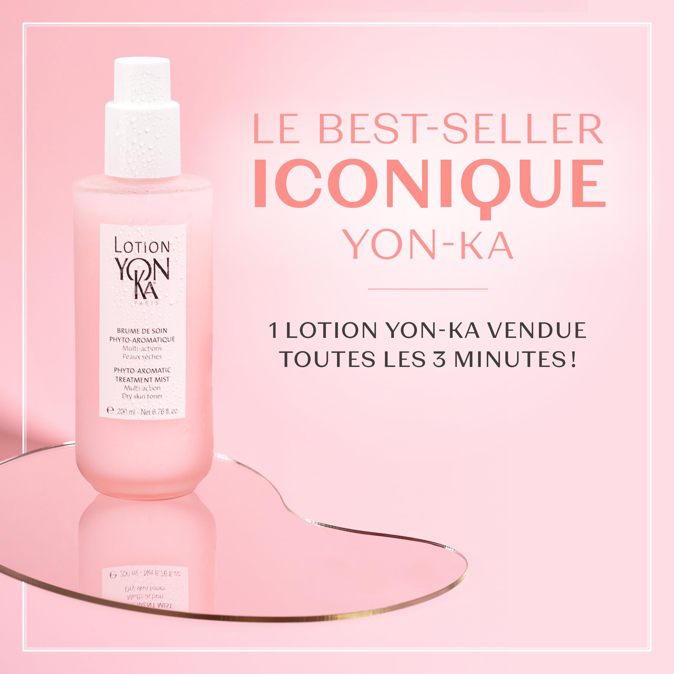 Lotion Tonique Yonka pour Peaux Sèches 200ml - Brume Vivifiante Sans Alcool - Hydrate, Purifie, Apaise et Rééquilibre - Aux 5 Huiles Essentielles - Spray Vaporisateur