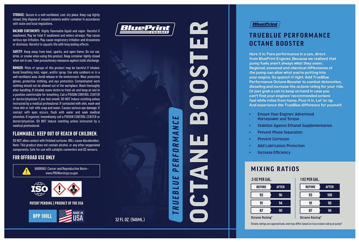 BLUEPRINT ENGINES TRUEBLUE PERFORMANCE OCTANE BOOSTER