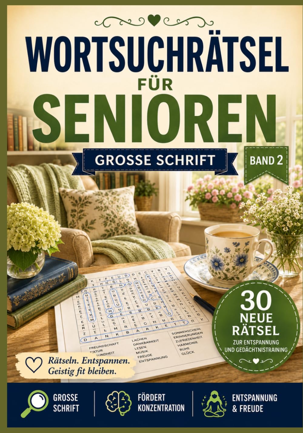 Wortsuchrätsel für Senioren: in großer Schrift