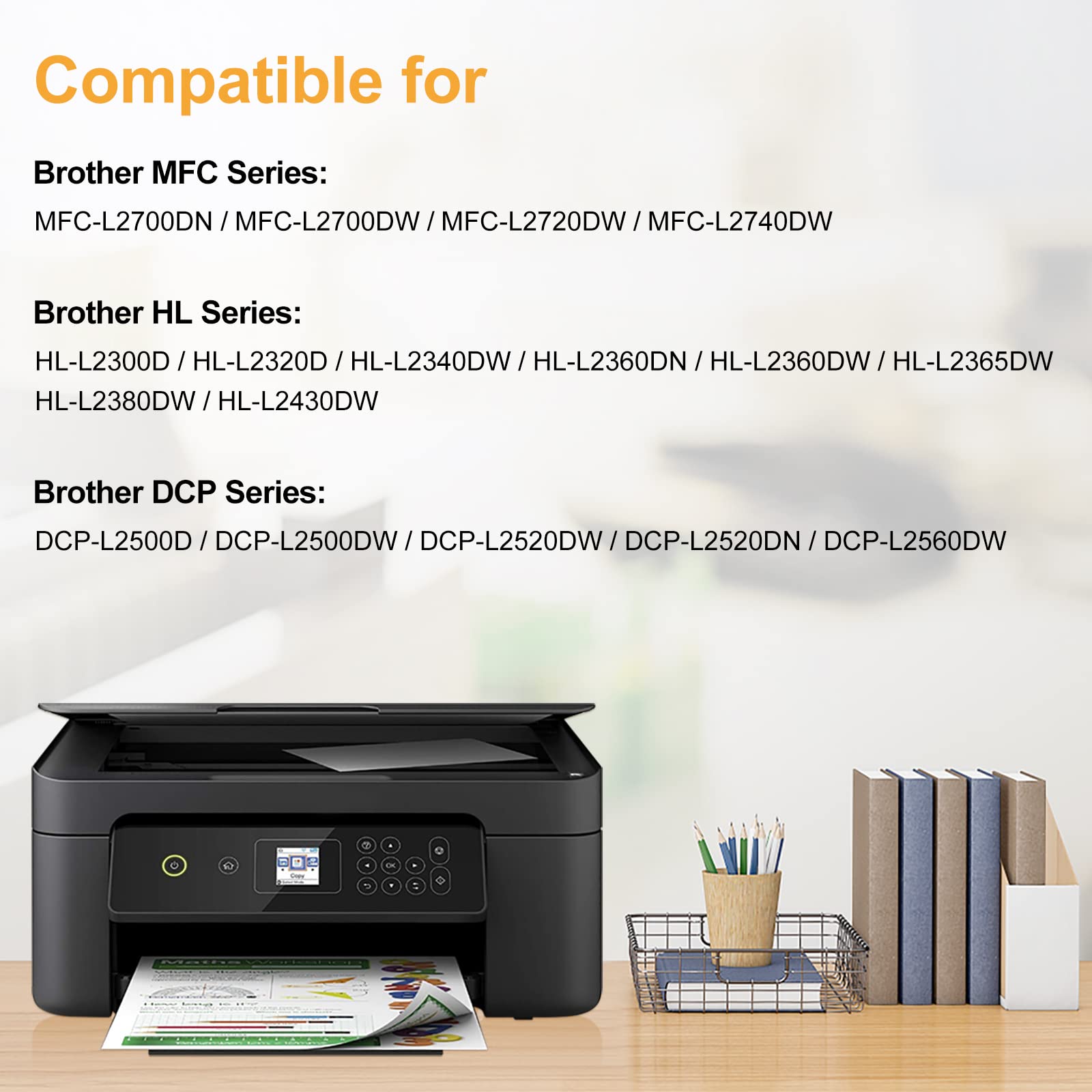 Printing Pleasure Trommel Compatibel met DR2300 voor Brother HL-L2300D HL-L2340DW HL-L2360DN HL-L2365DW DCP-L2500D DCP-L2520DW DCP-L2540DN MFC-L2700DW MFC-L2720DW - Zwart, Hoge Capaciteit