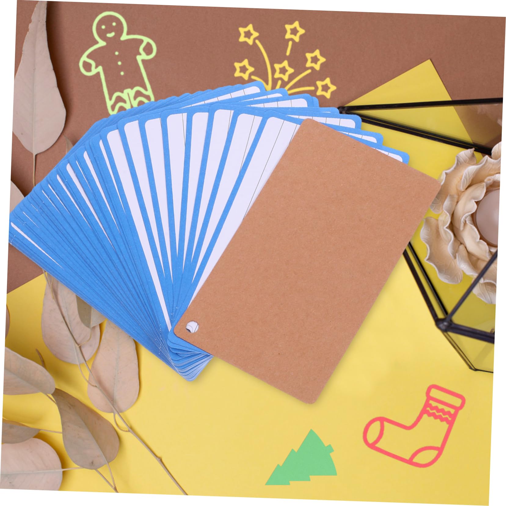 STOBOK 4 Stück 2 Karteikarte Notizkarte Leere Grußkarten Leere Tarotkarten Leere Karten Bibliothekskarten Kontrastreiche Babykarten Ringkarte Einfache Karten Nachricht Zubehör Papier