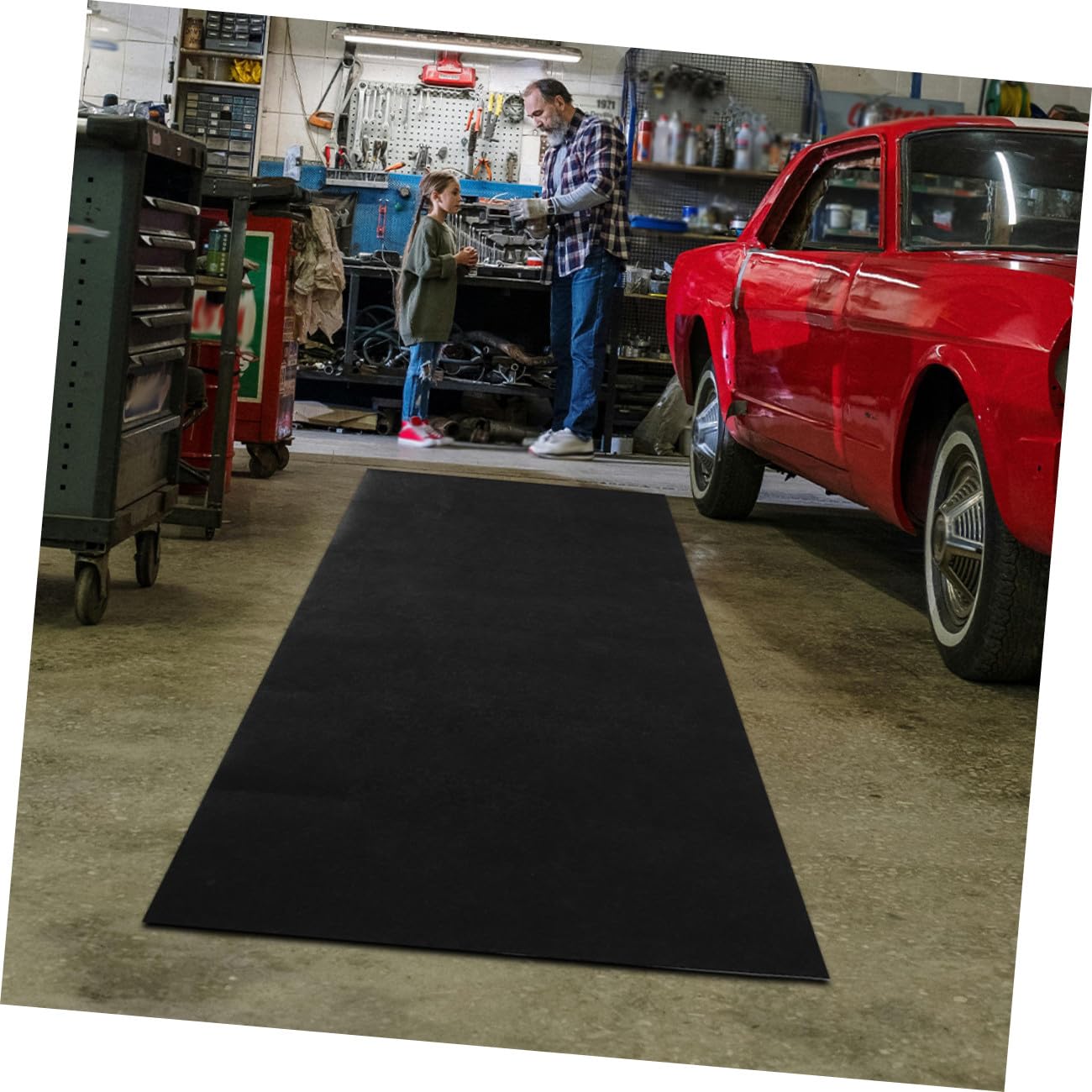 Ölabsorbierende Waschbare Garagenbodenmatte 36x72cm Aus Robustem Material rutschfest Für Auto Und Werkstatt Zum Schutz Vor Ölflecken