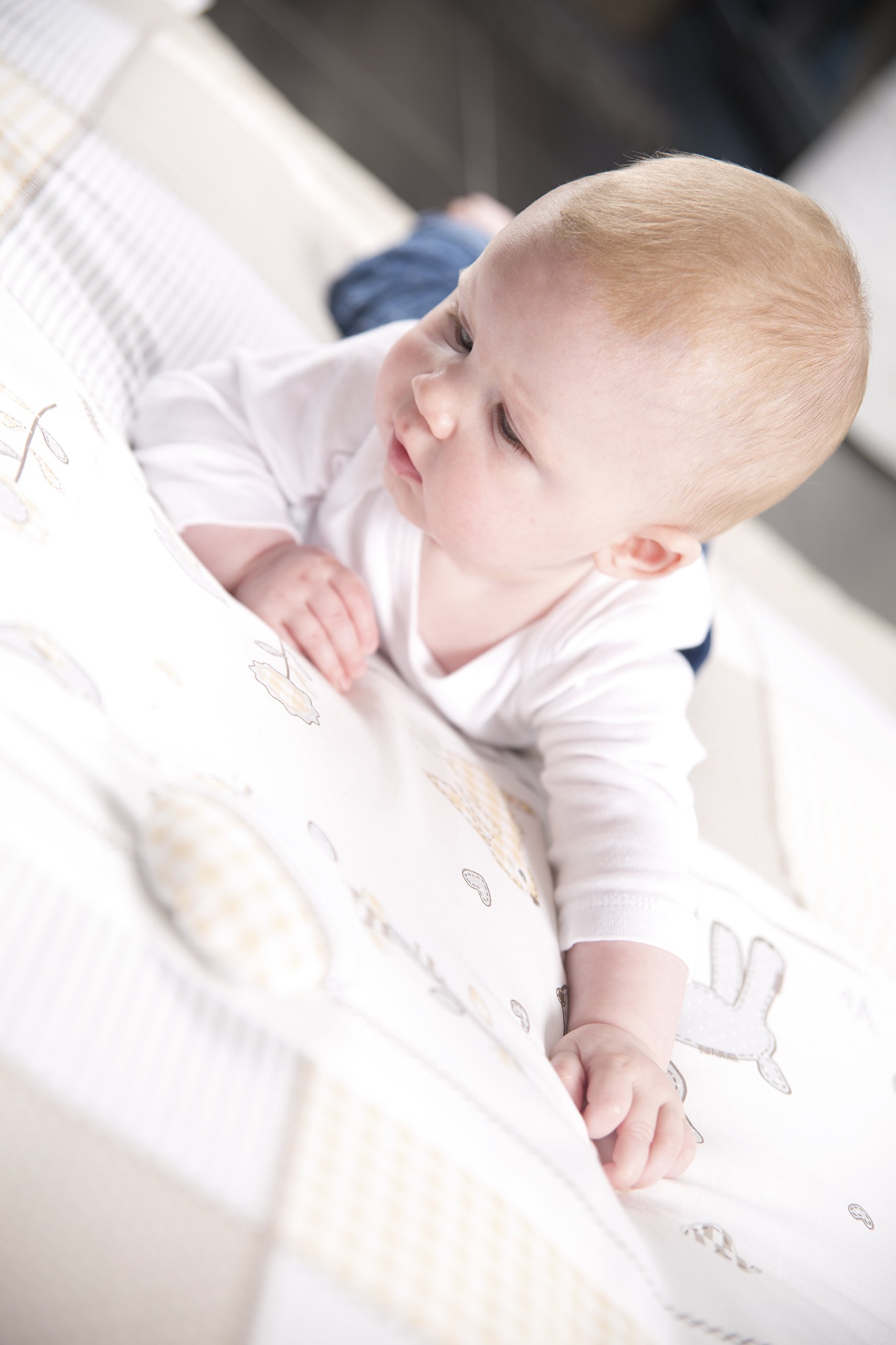 roba Schlafsack, 110cm, Kinderschlafsack ganzjahres/ganzjährig, aus atmungsaktiver Baumwolle, Kleinkindschlafsack unisex, Kollektion 'Tierfreunde' Baby