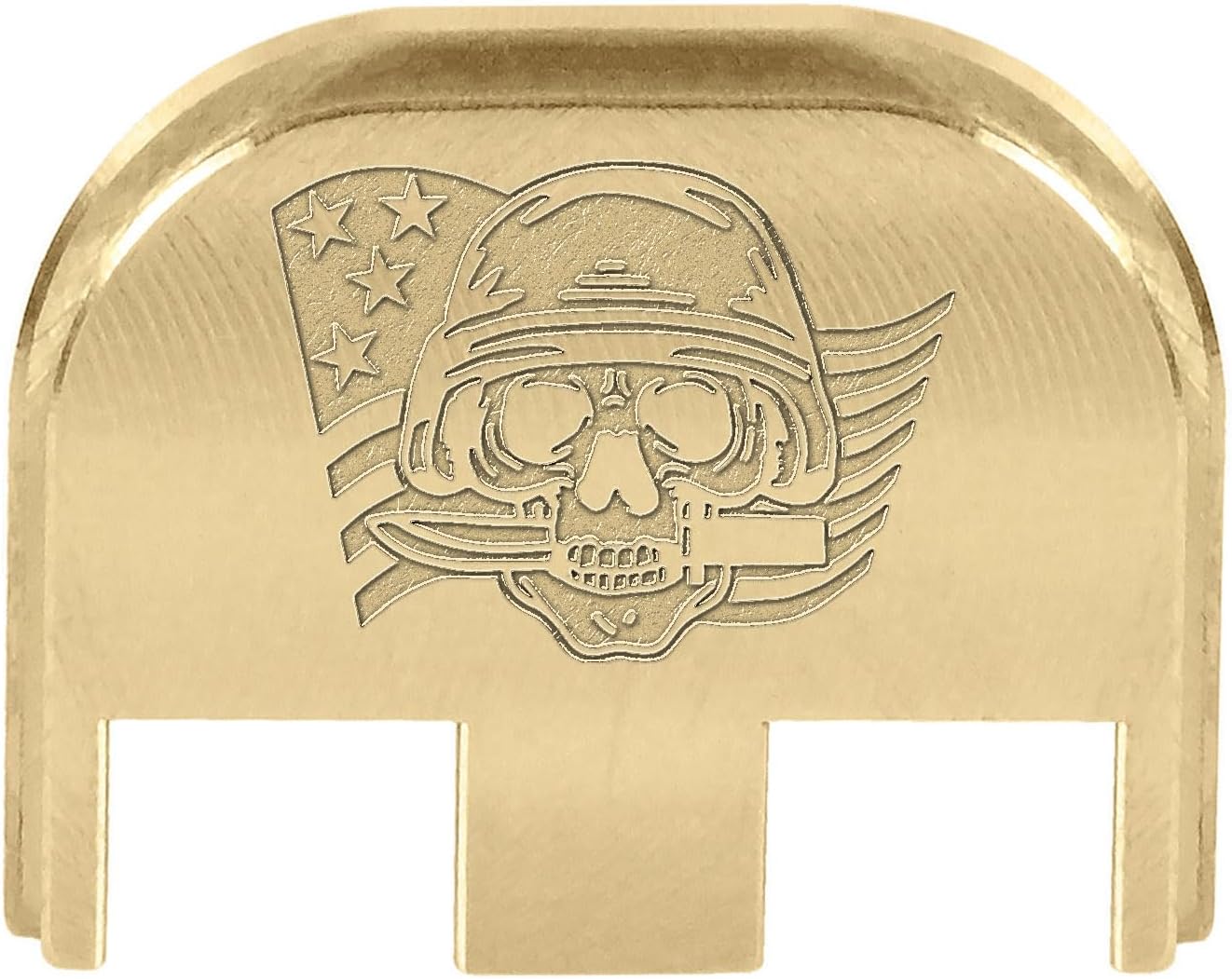 NDZ Performance Slide Back Plate for Glock Gen 5 Models 17 19 19X 22 23 26 27 34 45 47 - Laser Engraved Brass - 9mm/.40 - Custom Image & Color Fill Options - Made in USA