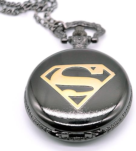 Miniatura 8 de Moda fresca cuarzo negro reloj de bolsillo para hombre colgante con collar cadena y cadena de bolsillo y caja regalos, Moderno