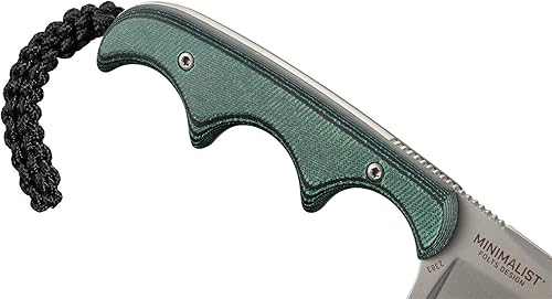 Vista 41 de CRKT - Cuchillo Bowie minimalista con engranajes EDC: Hoja fija compacta de transporte diario, cuchillo utilitario Folts con acabado satinado, mango