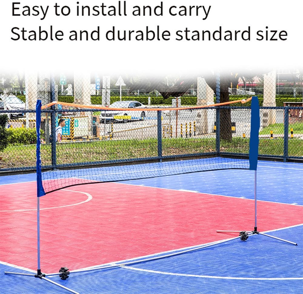 3.1M/4.1m/5.1m/6.1m Badminton Net, Foldable Volleyball Tennis Net with Carry Bag, Widening Edge Wrapping and Reinforcing Hook for Indoor Outdoor