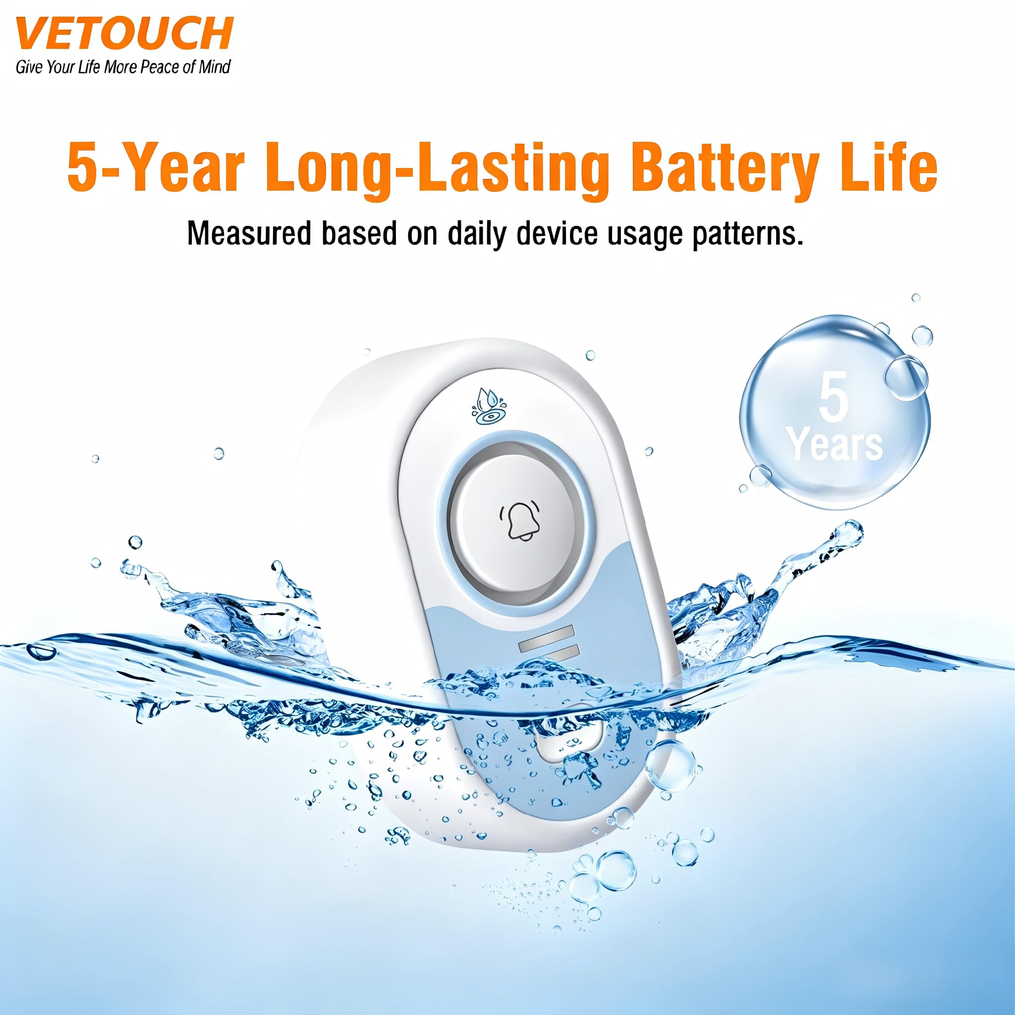 Detector de fugas de agua con alarma fuerte, sirena de 100 dB y flash LED, alarma con sensor de agua para el hogar, sótano, bomba de sumidero, cocina, baño, RV, calentador de agua, interior y