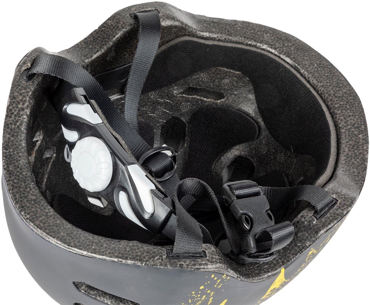 Casque de Ville pour Enfants, Super héros, vélo Batman, 55-58 cm (Taille M), Protection Noire et Jaune