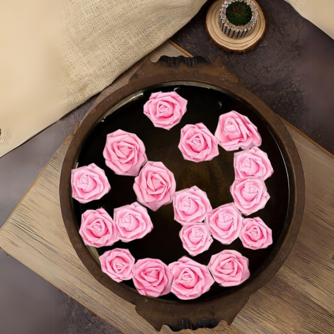 Big Rose Foam Flowers - 12 Pack for Decorations -19 Big Rose Foam Flowers - 12 Pack for Decorations -19