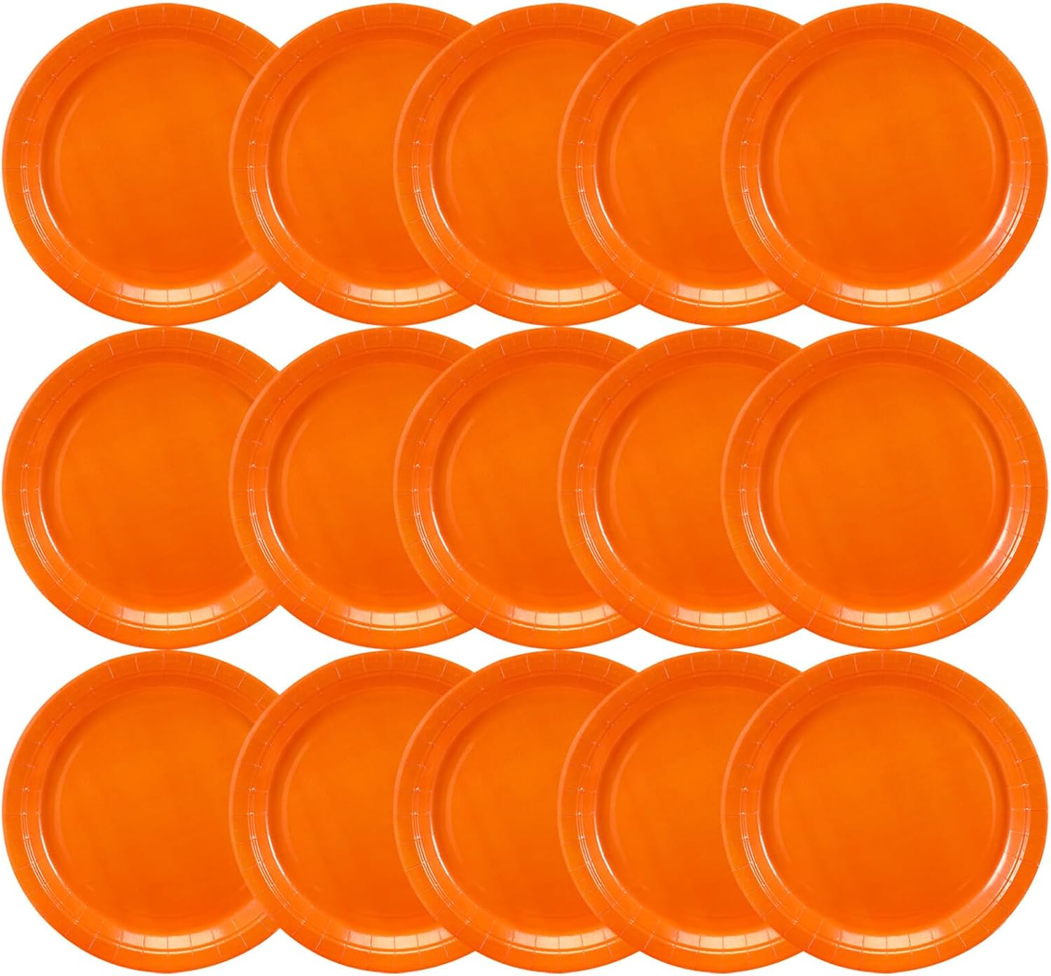 Paper Plates 9-inch Orange Disposable Party Plates 72pcs Set for Wedding Shower Birthday Cake Dinner Tableware and Snack Serving