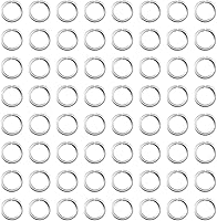 Vista 7 de Craftdady 1000 anillos de acero inoxidable abiertos de 0.394 in redondos de 0.055 in de grosor para fabricación de joyas