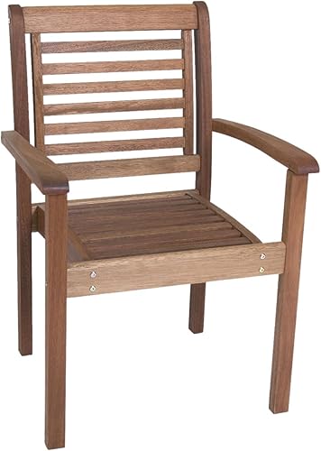 Tiendaia Silla apilable Eucalipto Marrón Claro 23Lx25Wx35H