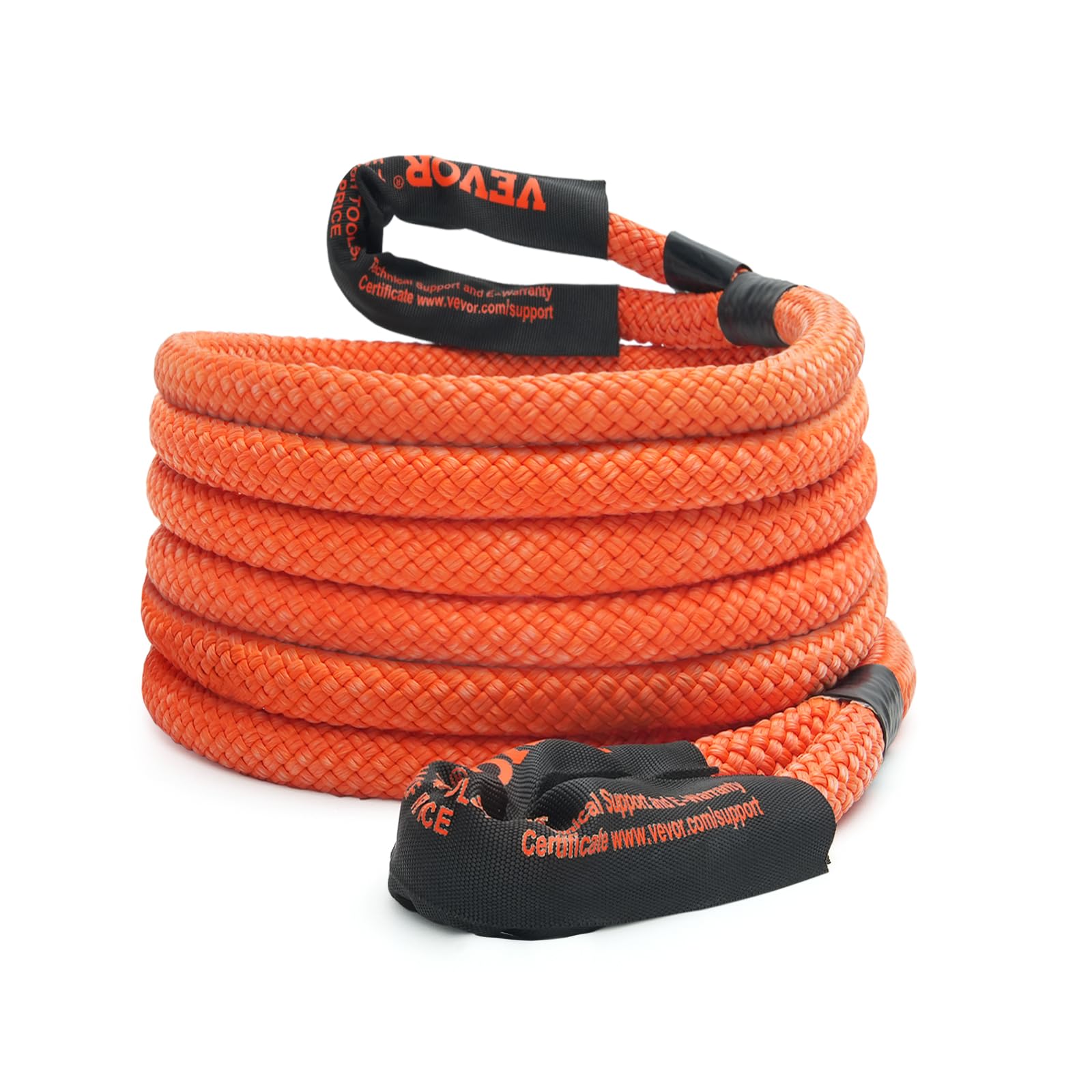 VEVOR Cuerda de Remolque de recuperación cinética de 7/8 Pulgadas x 20 pies, 30 Libras, Correa de Arranque Todoterreno Resistente, 30% de Elasticidad, Correa de Arranque de energía para Jeep, Coche,