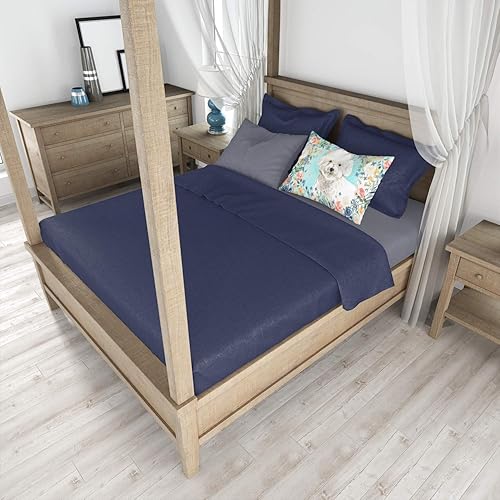 Miniatura 3 de Caroline's Treasures CK3435PILLOWCASE Bichon Frise - Funda de almohada de tela estándar, ligera, súper suave, fácil de cuidar, decorativa, funda de