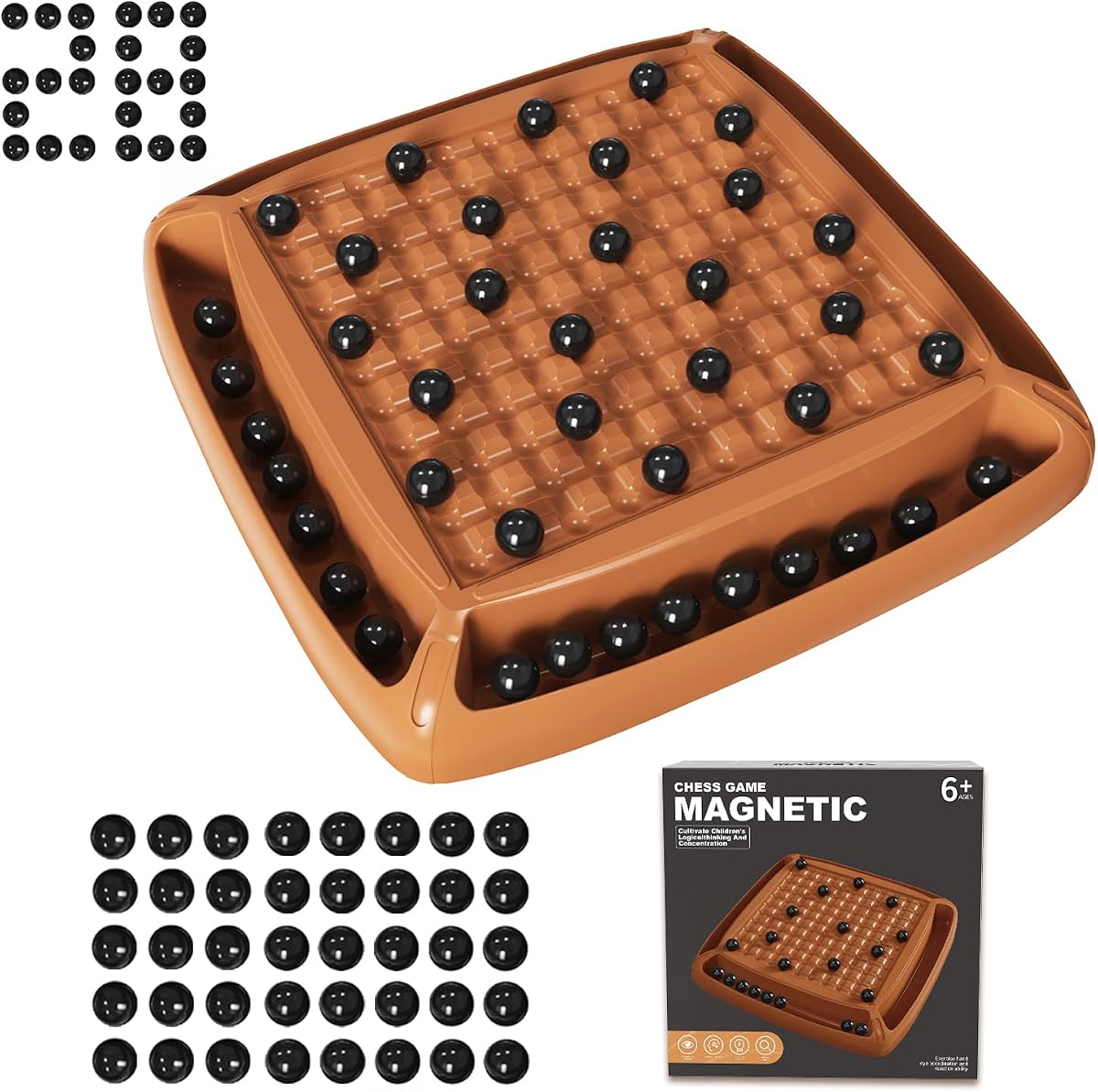 Magnet Game, Family Games for Kids and Adults, Board Games for Kids 8-12, Magnetic Games Ideal for Family and Friend Game Night, 2-4 Players, ChristmasGifts for Grandkids Teen Boys Girls (28pcs)