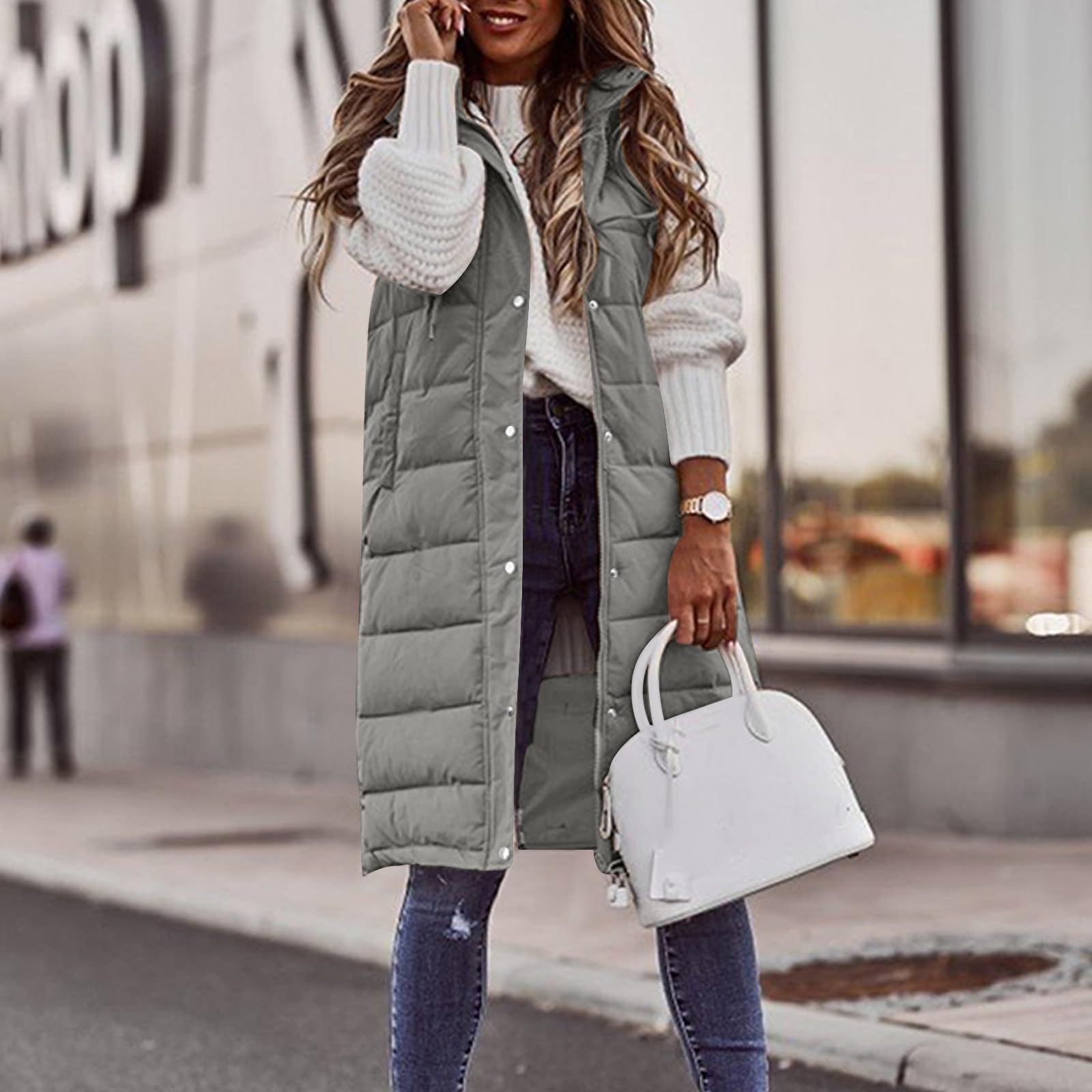 Chaleco de Ocio con Capucha para Mujer Elegante y Sin Mangas para un Estilo Atemporal