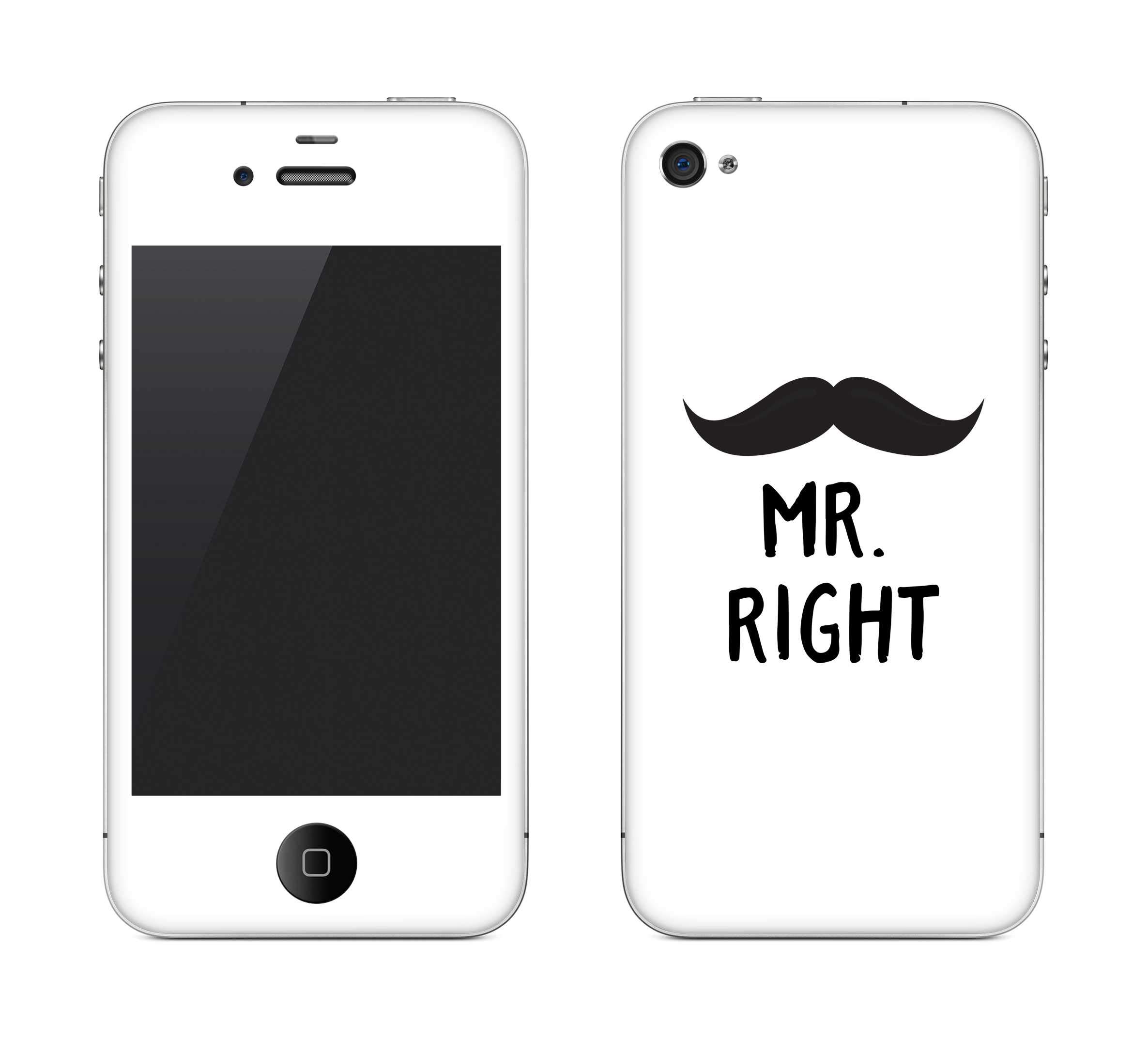 Stylizedd Ultra Premium Vinyl Skin Decal Body Wrap For Apple iPhone 4 - Mr. Right