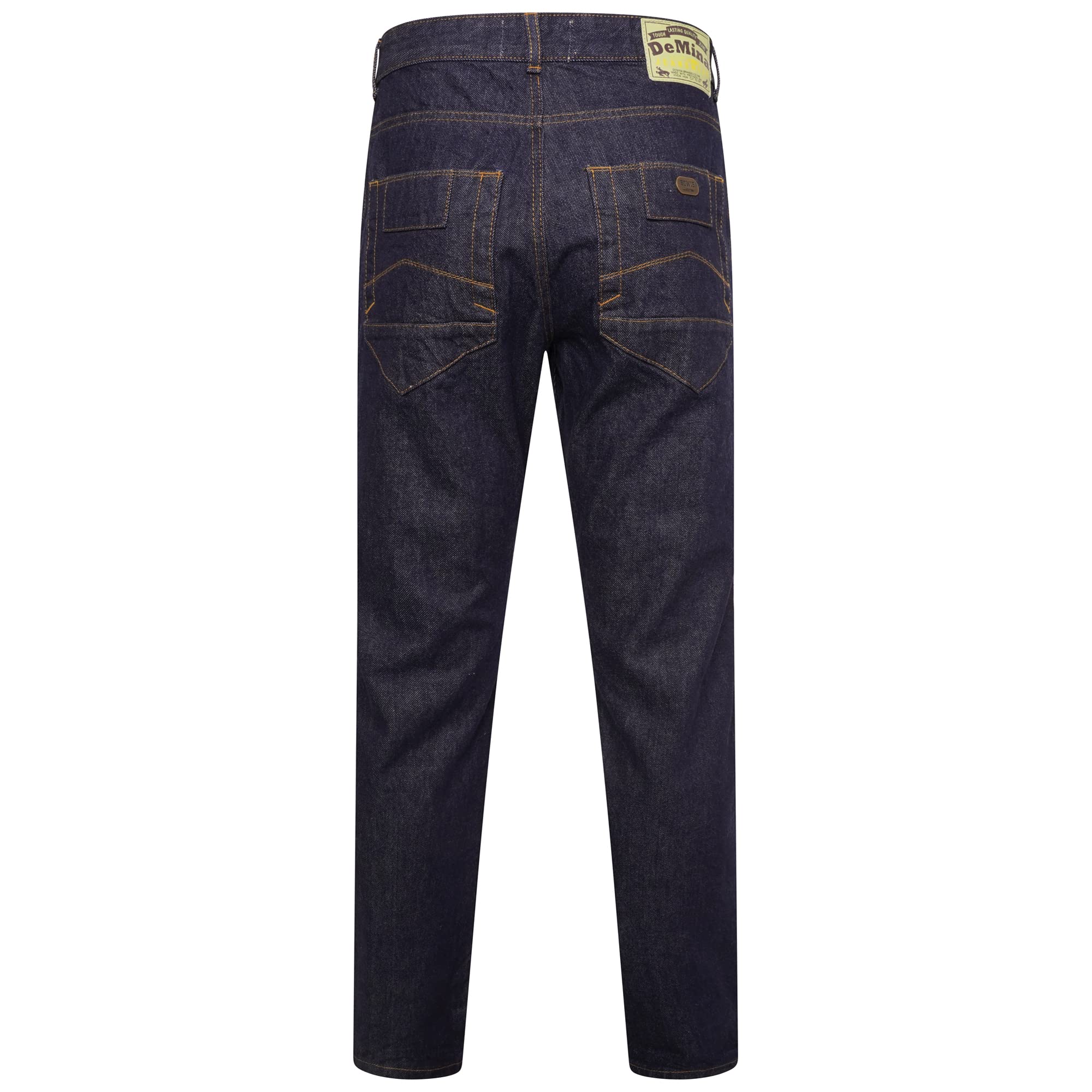 Demina Men's Blue 5 Pocket Western Denim Jean Straight Leg Billy W44 L28