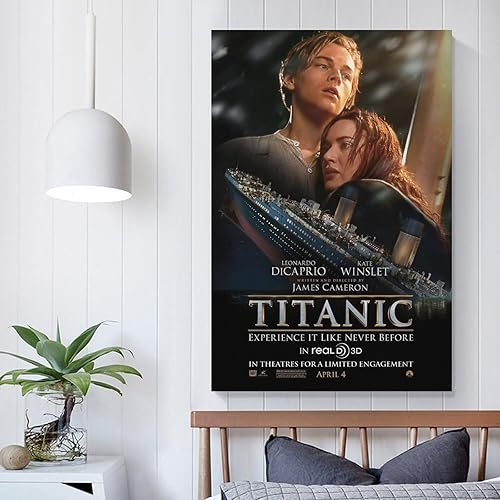 Miniatura 5 de Póster de The Classic Movie Titanic, lienzo, arte de pared, póster artístico y arte de pared, póster moderno para decoración de dormitorio familiar,