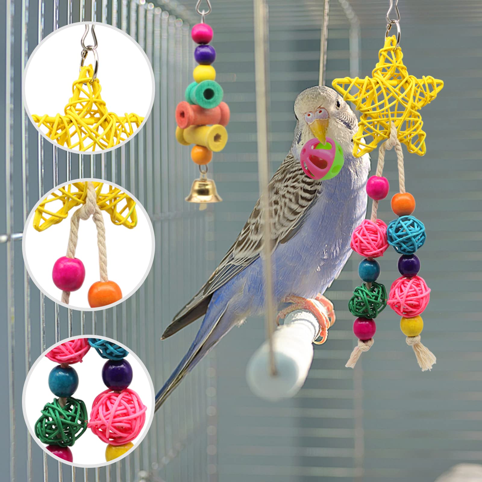 Amazon | インコ おもちゃ バードトイ 鳥おもちゃ オウムブランコ