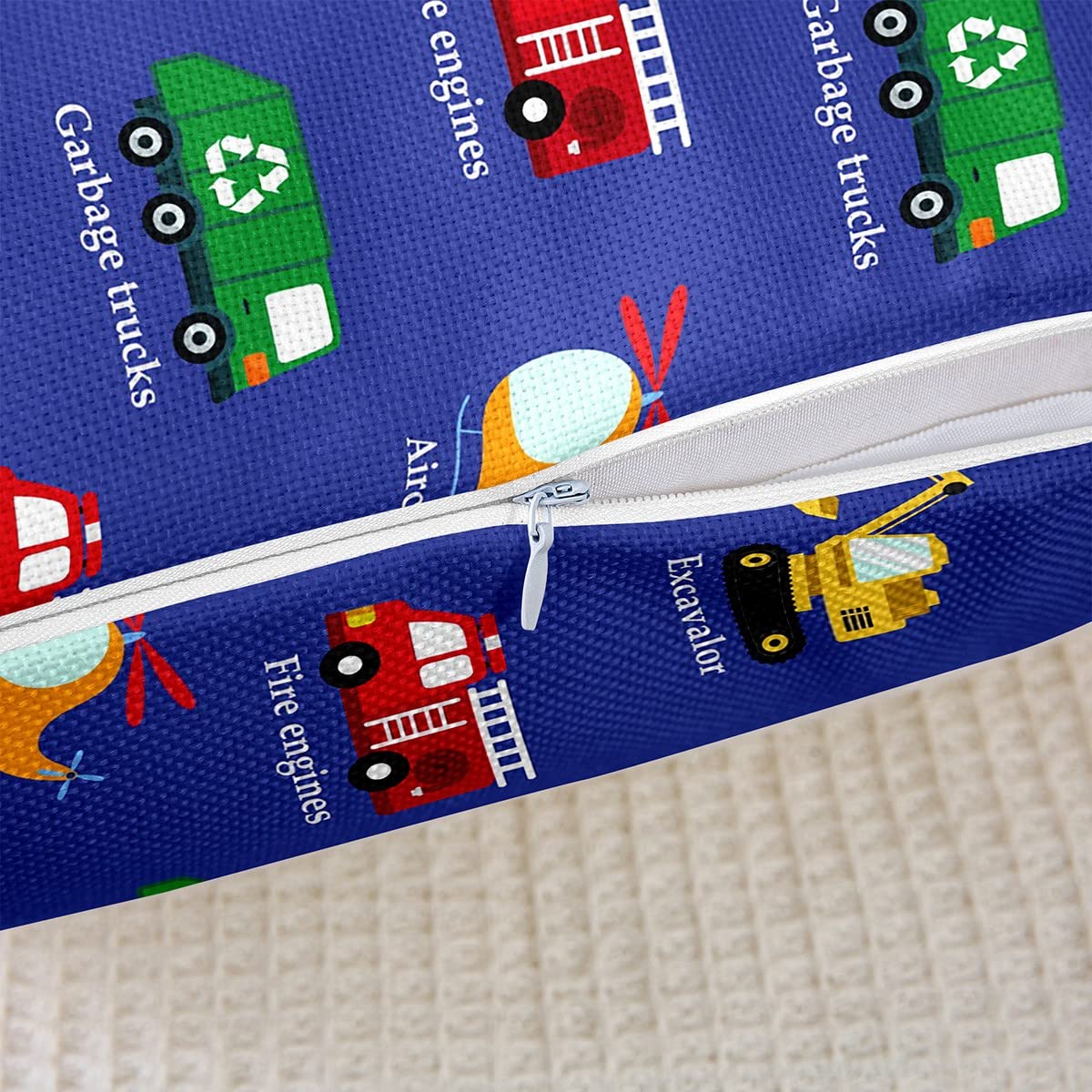Loussiesd Set di 1 federa per cuscino reversibile per bambini