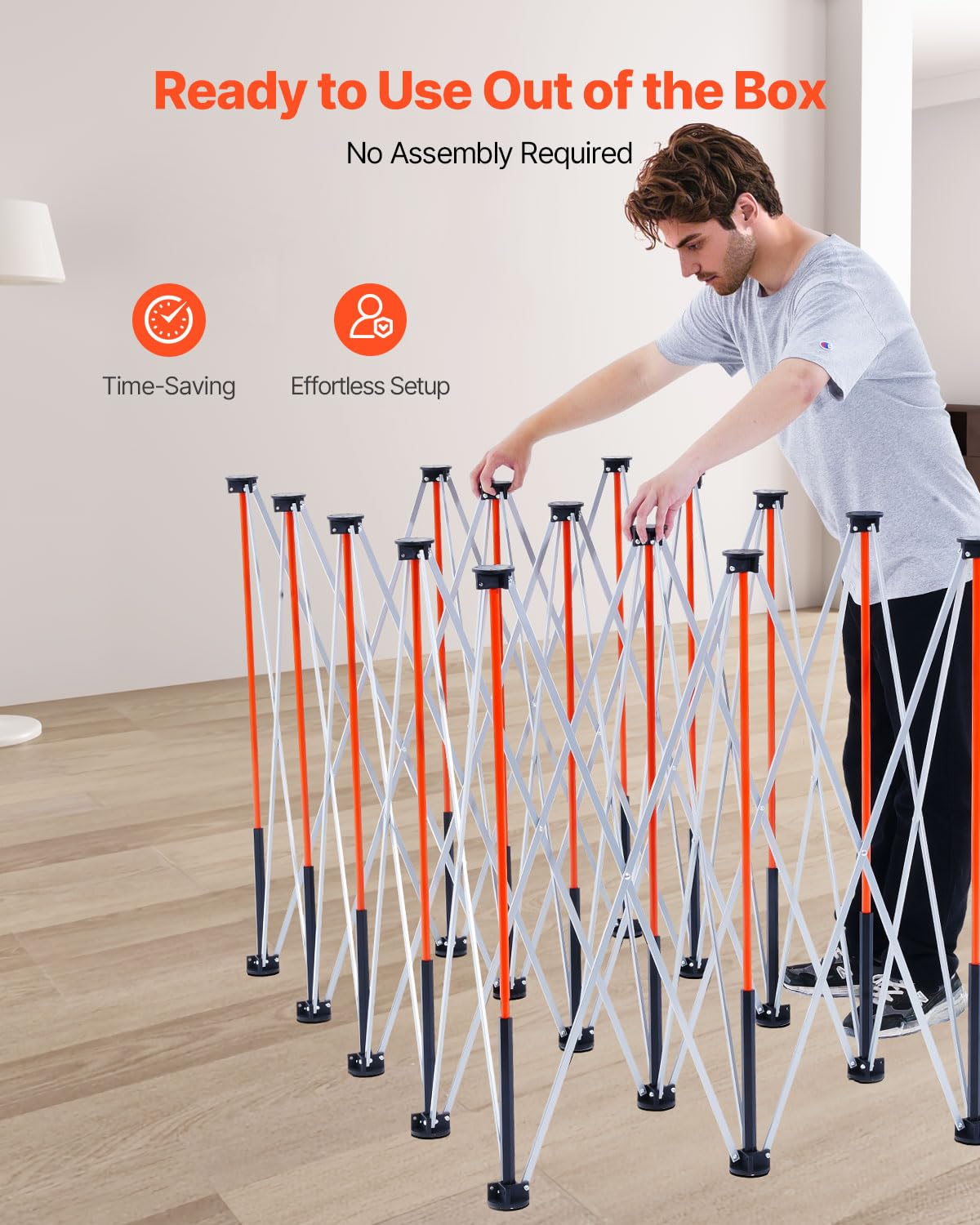 VEVOR Banco de Trabajo Plegable Portátil, Banco de Trabajo 2445 x 1255 x 865 mm con Bolsa de Almacenamiento (Tablero no Incluido), Capacidad de Peso de 2724 kg para Garaje, Taller y Exterior
