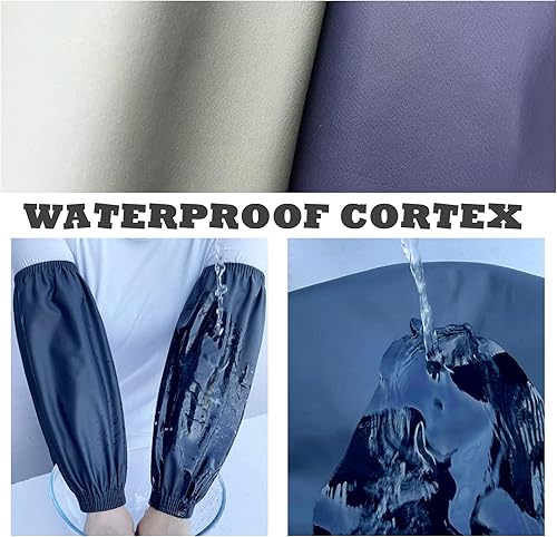 Miniatura 5 de Fundas impermeables para brazos, 2 pares de fundas de poliuretano para limpiar peces, mangas de brazo para lavar platos, manga impermeable para el