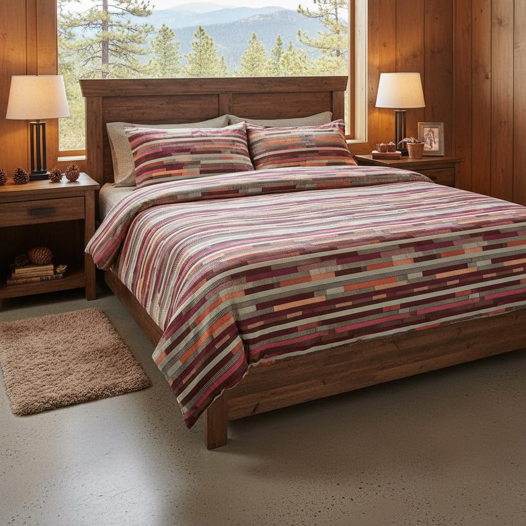 L'Emporio Casa Set Lenzuola Completo Mano Percalle di Cotone 100% Italiano Matrimoniale tessuto con effetto setato (Swing)