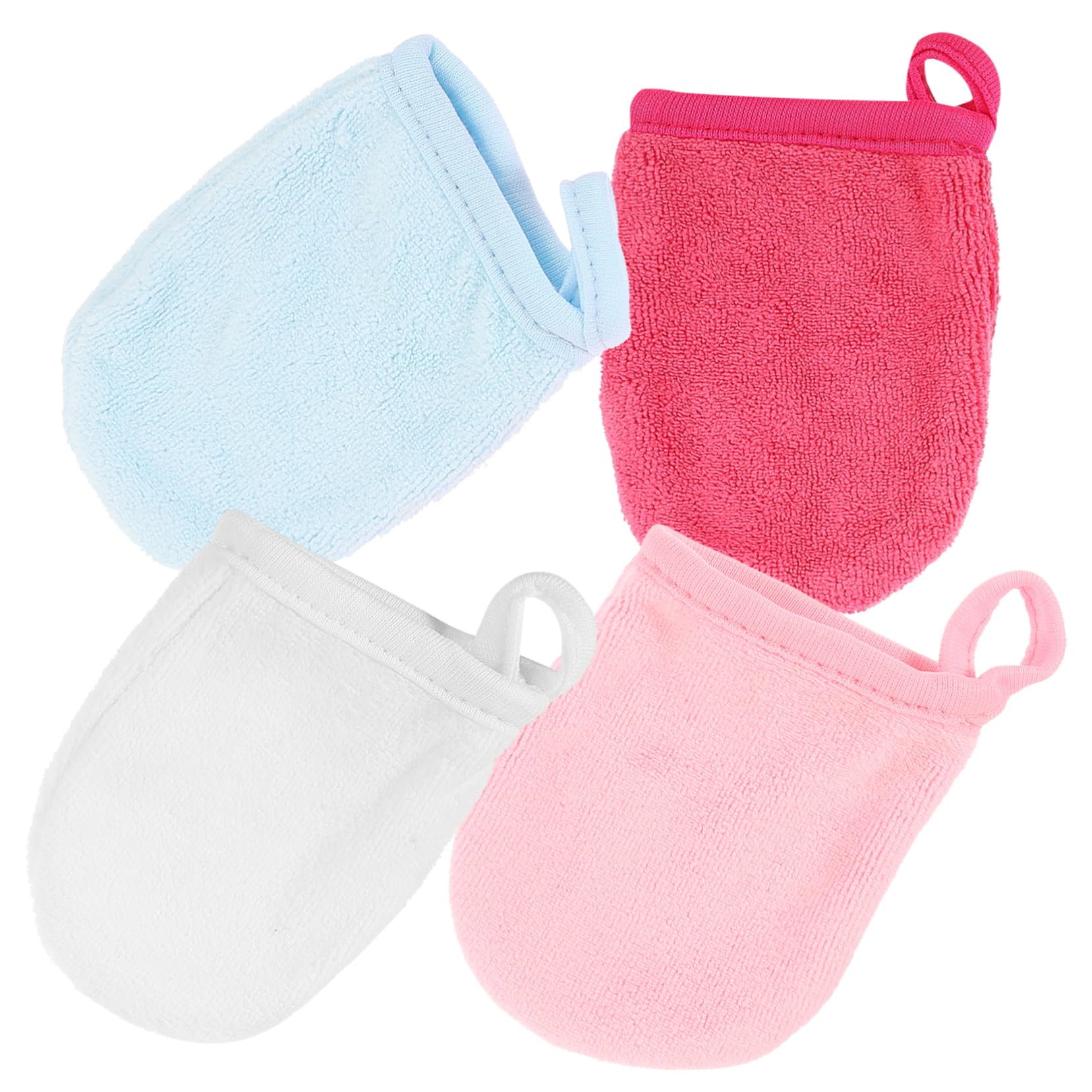 Angoily 20stücke Mikrofaser Gesichtsreinigungshandschuhe Waschbare Make-up Reinigungs-handschuhe Für Frauen Hautfreundlich Und Bequem Für Zuhause Und Unterwegs